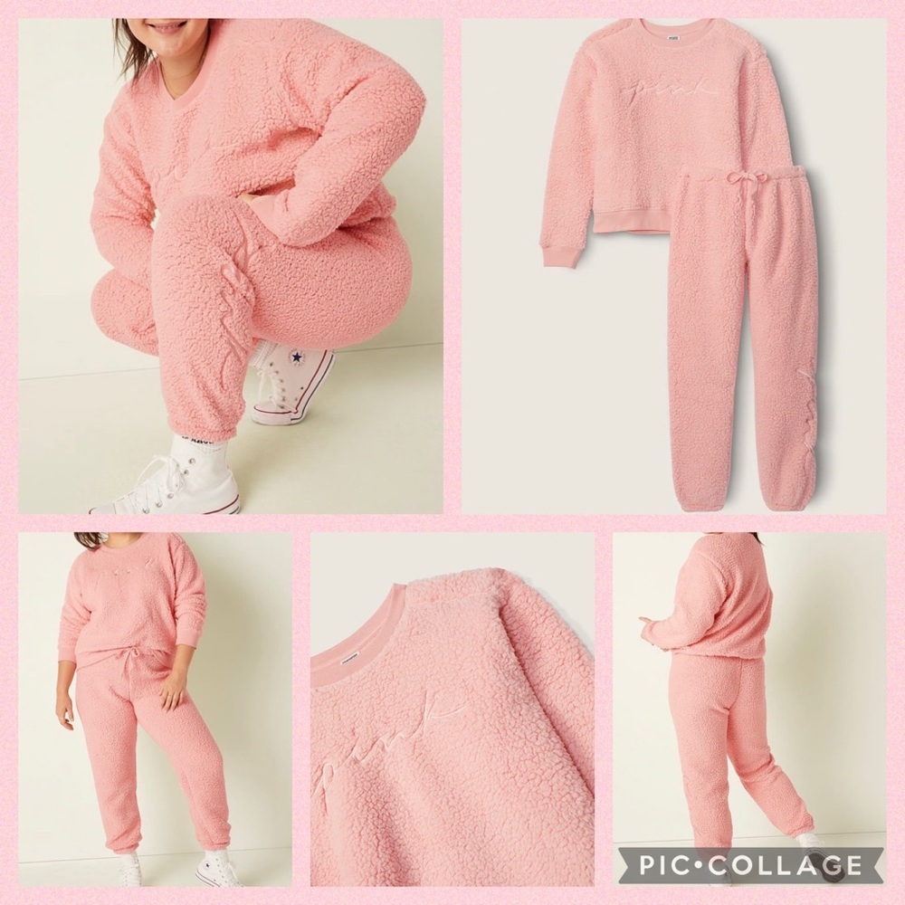 Victoria’s Secret PINK Campus Crew + Campus Pants (L)